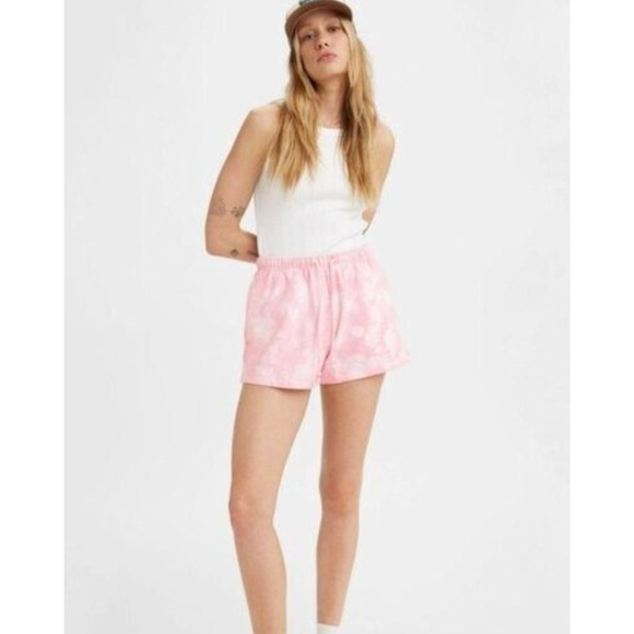 Levi's Women's Cotton Shorts / Cover up Pink Tie Dye Size Small NWT ORG $ 49 - Picture 5 of 6